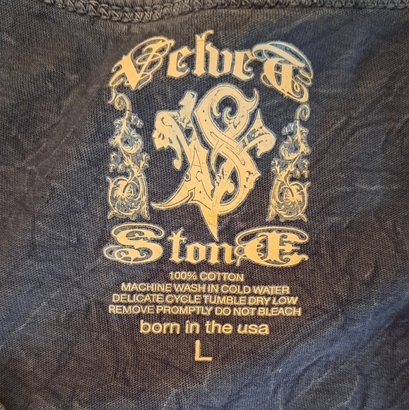 Velvet Stone short sleeve t shirt w/Fleur-de-lis Size L - Picture 5 of 5